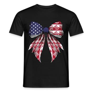 Coquette proue avion pilote aviation drapeau américain - T-shirt homme - noir - Devant - AI Model Male 178 light (178cm)