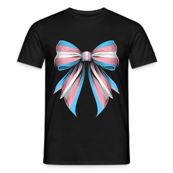 Kokette Schleife Transgender Stolz Flagge Trans - Männer T-Shirt - Schwarz - Vorne - AI Model Male 178 light (178cm)
