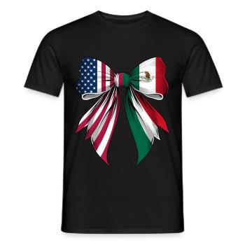 Coquette Arc Mexique Racines Héritage Fierté Mexicaine - T-shirt homme - noir - Devant - AI Model Male 178 light (178cm)