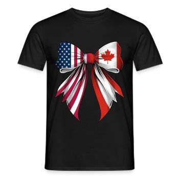 Coquette Bow Canada Roots Heritage Canadian Pride - Men's T-Shirt - black - Front - AI Model Male 178 light (178cm)
