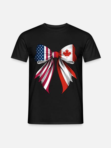 Coquette Bow Canada Roots Heritage Canadian Pride - Men's T-Shirt - black