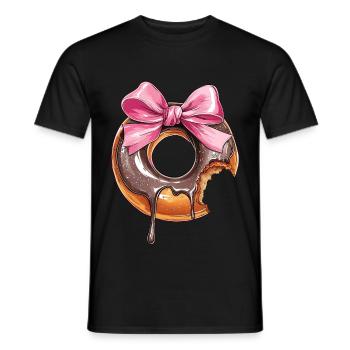 Kokette Schleife Donuts Krapfen Sprinkles Mädchen - Männer T-Shirt - Schwarz - Vorne - AI Model Male 178 light (178cm)