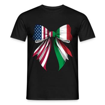 Coquette Bow Italy Roots Heritage - Men's T-Shirt - black - Front - AI Model Male 178 light (178cm)