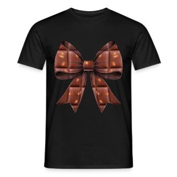 Coquette Bogen Schokolade Schokoriegel Muster - Männer T-Shirt - Schwarz - Vorne - AI Model Male 178 light (178cm)