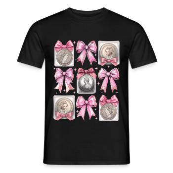Coquette Bow Münzsammeln Münzsammler - Männer T-Shirt - Schwarz - Vorne - AI Model Male 178 light (178cm)