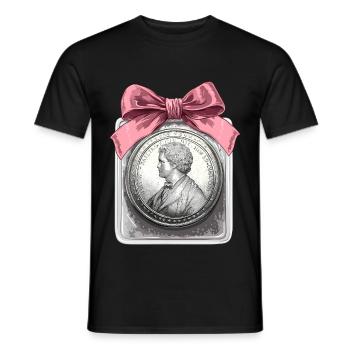 Coquette Bow Münzsammeln Münzsammler - Männer T-Shirt - Schwarz - Vorne - AI Model Male 178 light (178cm)
