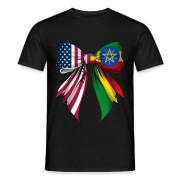 Coquette Loop Ethiopia Roots Heritage - Men's T-Shirt - black - Front - AI Model Male 178 light (178cm)