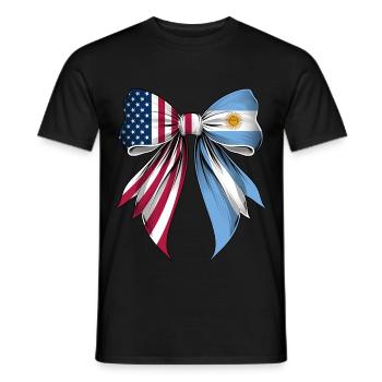 Coquette Bow Argentinien Wurzeln Argentinisch - Männer T-Shirt - Schwarz - Vorne - AI Model Male 178 light (178cm)