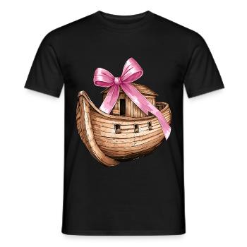 Coquette Schleife Arche Noah Christliches Mädchen - Männer T-Shirt - Schwarz - Vorne - AI Model Male 178 light (178cm)