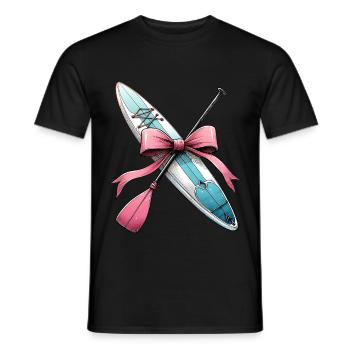 Coquette Bow Stand Up Paddling SUP Boat Paddle - Men's T-Shirt - black - Front - AI Model Male 178 light (178cm)
