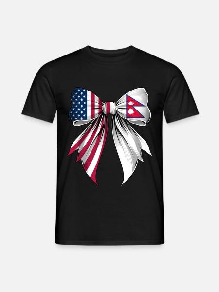 Coquette Bow Nepal Roots Heritage Nepali Pride - Men's T-Shirt - black