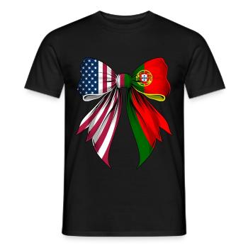Coquette Arc Portugal Racines Fierté Portugaise - T-shirt homme - noir - Devant - AI Model Male 178 light (178cm)