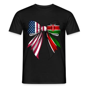 Kokette Schleife Kenia Wurzeln Erbe Kenianischer - Männer T-Shirt - Schwarz - Vorne - AI Model Male 178 light (178cm)