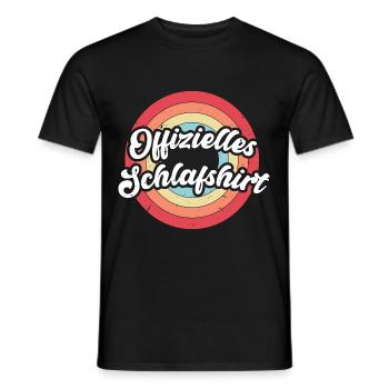 Chemise de couchage officielle - T-shirt homme - noir - Devant - AI Model Male 178 light (178cm)