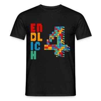 Enfin 4 blocs de construction - T-shirt homme - noir - Devant - AI Model Male 178 light (178cm)