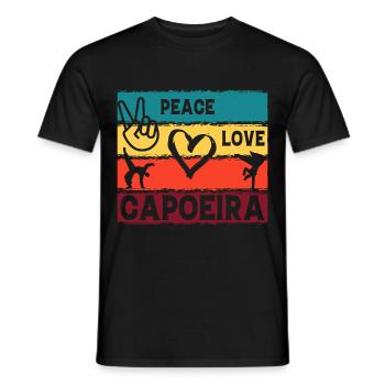 Frieden Liebe Capoeira - Männer T-Shirt - Schwarz - Vorne - AI Model Male 178 light (178cm)