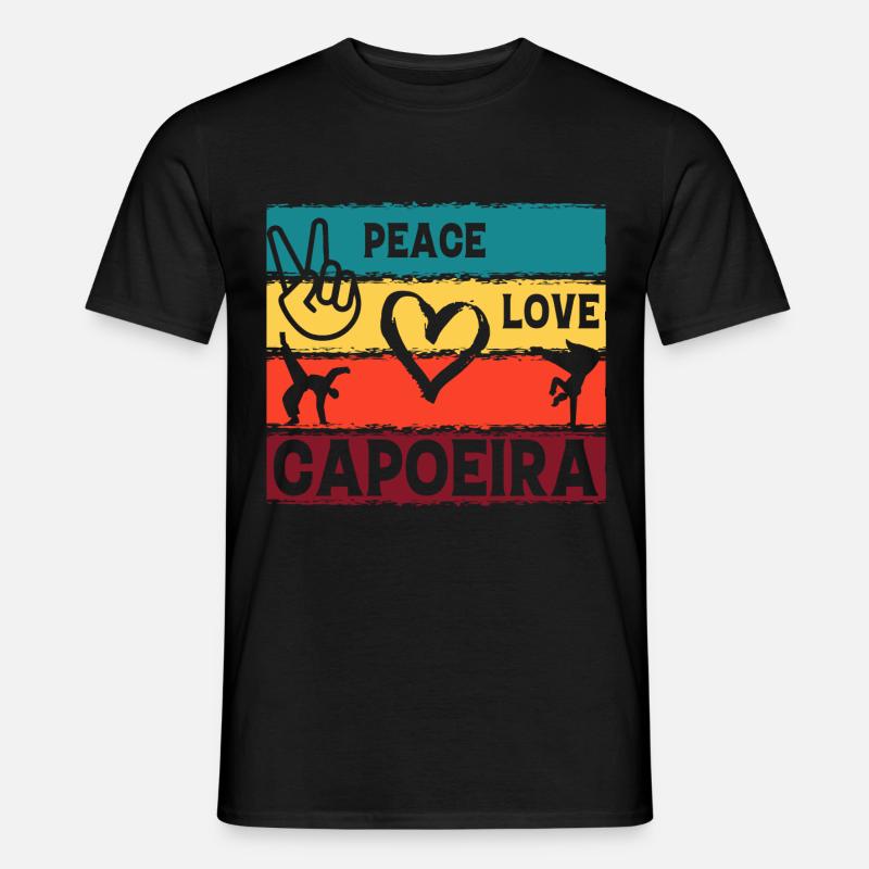Frieden Liebe Capoeira - Männer T-Shirt - Schwarz