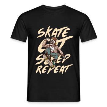 Skate - Männer T-Shirt - Schwarz - Vorne - AI Model Male 178 light (178cm)