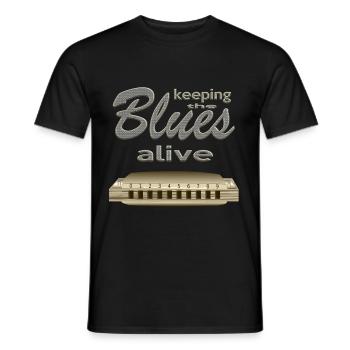 Blues Harp Garder le Blues Alive - T-shirt homme - noir - Devant - AI Model Male 178 light (178cm)
