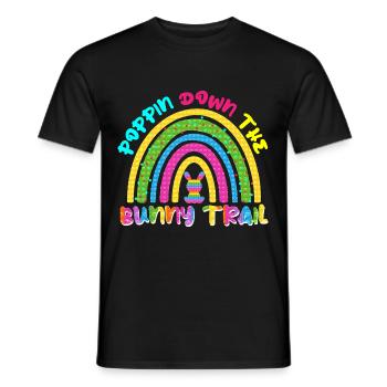 Poppin Down The Rabbit Trail Rabbit Pop It Rainbow - Männer T-Shirt - Schwarz - Vorne - AI Model Male 178 light (178cm)
