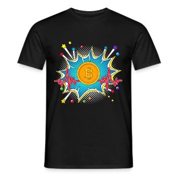 Panzer Pop Art Comic Retro Herzschlag - Männer T-Shirt - Schwarz - Vorne - AI Model Male 178 light (178cm)