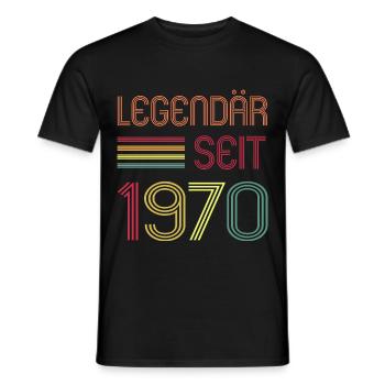 Lebende Legende seit 1970 - Männer T-Shirt - Schwarz - Vorne - AI Model Male 178 light (178cm)