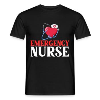 Emergency Department Emergency Nurse First Aid - Men's T-Shirt - black - Front - AI Model Male 178 light (178cm)