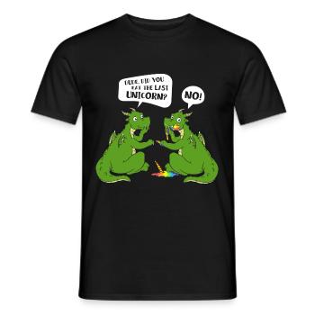Dude Did You Eat The Last Unicorn - Männer T-Shirt - Schwarz - Vorne - AI Model Male 178 light (178cm)