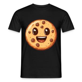 Lachender Cookie - Männer T-Shirt - Schwarz - Vorne - AI Model Male 178 light (178cm)