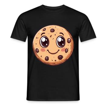 Keks mit Kulleraugen - Männer T-Shirt - Schwarz - Vorne - AI Model Male 178 light (178cm)