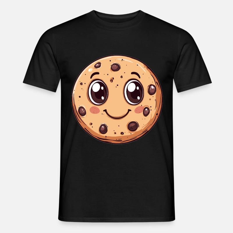 Keks mit Kulleraugen - Männer T-Shirt - Schwarz