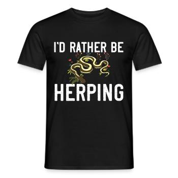 Herpetology Reptiles Herpetologist Lizards - Men's T-Shirt - black - Front - AI Model Male 178 light (178cm)