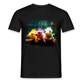Axolotl - Männer T-Shirt - Schwarz - Vorne - AI Model Male 178 light (178cm)