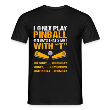 Flipper Pinball - Männer T-Shirt - Schwarz - Vorne - AI Model Male 178 light (178cm)