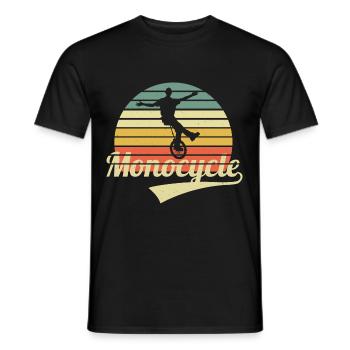 Einrad - Männer T-Shirt - Schwarz - Vorne - AI Model Male 178 light (178cm)