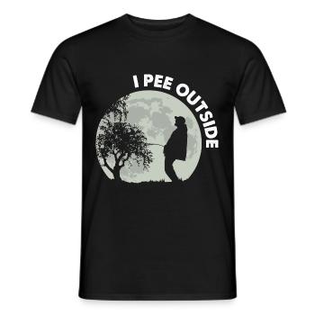 I Pee Outside I Pee Outdoor - Männer T-Shirt - Schwarz - Vorne - AI Model Male 178 light (178cm)