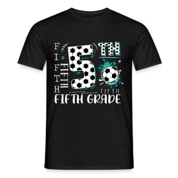 5. Klasse Fußball - Männer T-Shirt - Schwarz - Vorne - AI Model Male 178 light (178cm)