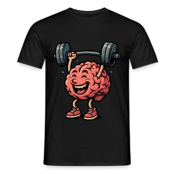 Entraînez votre cerveau - T-shirt homme - noir - Devant - AI Model Male 178 light (178cm)