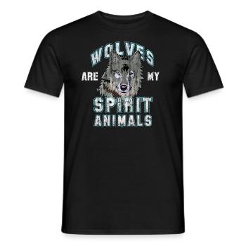 Loups loups - T-shirt homme - noir - Devant - AI Model Male 178 light (178cm)