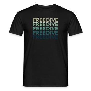 Freedive Apnoetaucher Retro - Männer T-Shirt - Schwarz - Vorne - AI Model Male 178 light (178cm)
