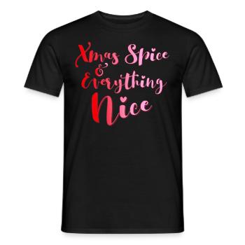 Christmas fragrance xmas spice saying funny gift - Men's T-Shirt - black - Front - AI Model Male 178 light (178cm)