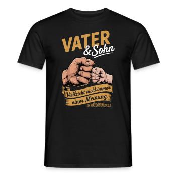 Vater & Sohn – Ein Herz und eine Seele - Männer T-Shirt - Schwarz - Vorne - AI Model Male 178 light (178cm)