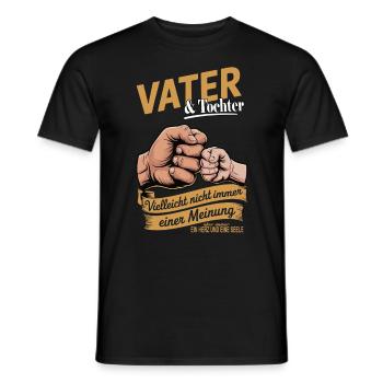 Vater & Tochter – Ein Herz und eine Seele - Männer T-Shirt - Schwarz - Vorne - AI Model Male 178 light (178cm)