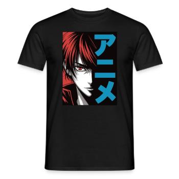 Anime eyes - Men's T-Shirt - black - Front - AI Model Male 178 light (178cm)
