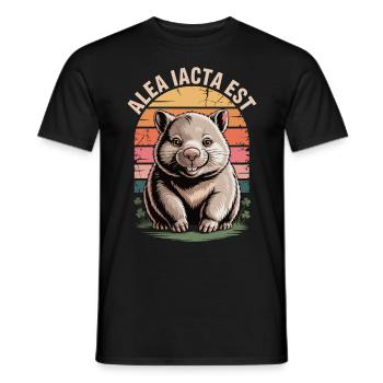 Alea iacta est Wombat - Men's T-Shirt - black - Front - AI Model Male 178 light (178cm)