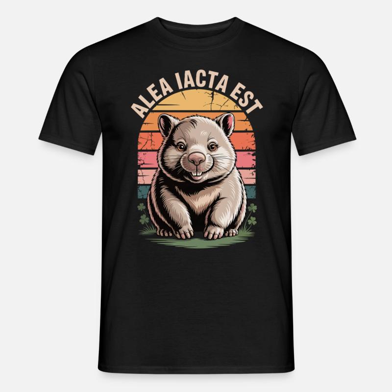 Alea iacta est Wombat - T-shirt homme - noir