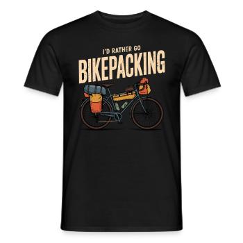 Je préfère faire du Bikepacking - T-shirt homme - noir - Devant - AI Model Male 178 light (178cm)