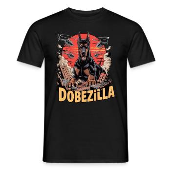 Dobezilla – The Watchdog of the Apocalypse - Men's T-Shirt - black - Front - AI Model Male 178 light (178cm)