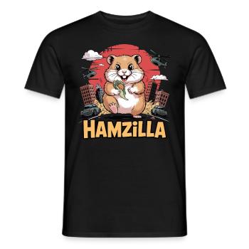 Hamzilla – The snack takes revenge - Men's T-Shirt - black - Front - AI Model Male 178 light (178cm)