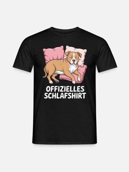 Offizielles Schlafshirt pitbull - Männer T-Shirt - Schwarz
